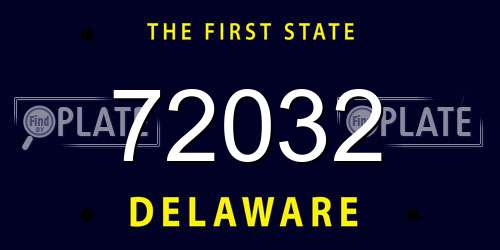 72032 Delaware License Plate