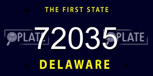 72035 Delaware License Plate