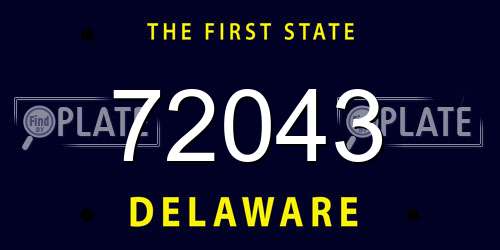 72043 Delaware License Plate
