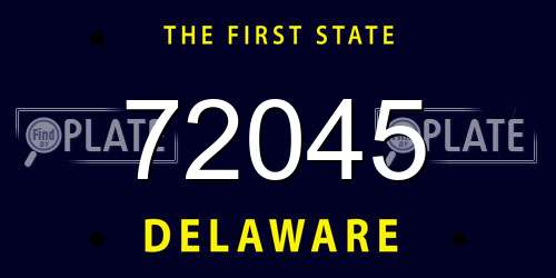 72045 Delaware License Plate