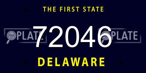 72046 Delaware License Plate