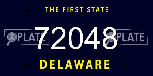 72048 Delaware License Plate