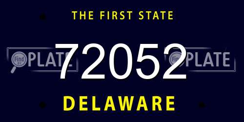 72052 Delaware License Plate