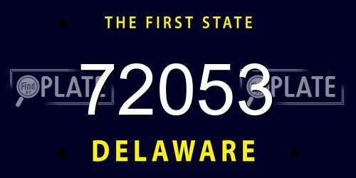 72053 Delaware License Plate