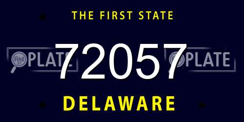 72057 Delaware License Plate