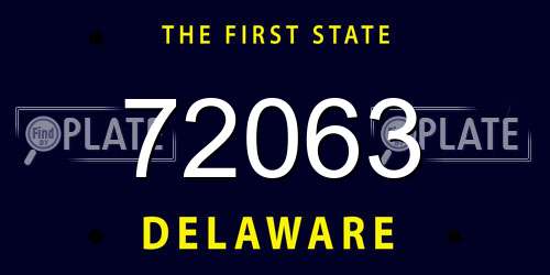 72063 Delaware License Plate