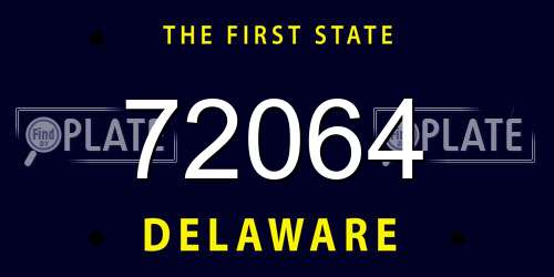 72064 Delaware License Plate
