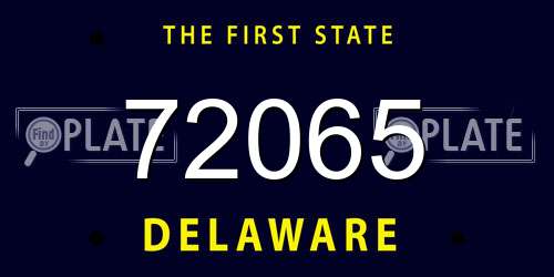 72065 Delaware License Plate