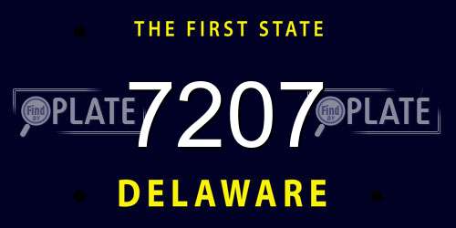 7207 Delaware License Plate