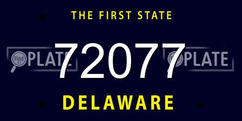 72077 Delaware License Plate