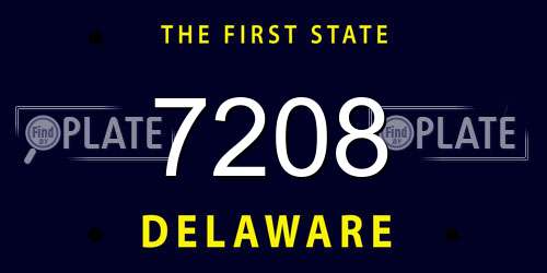 7208 Delaware License Plate