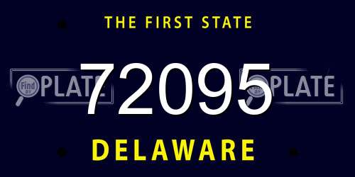 72095 Delaware License Plate