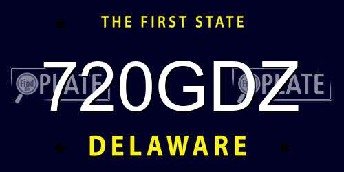 720GDZ Delaware License Plate