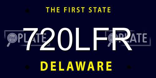720LFR Delaware License Plate