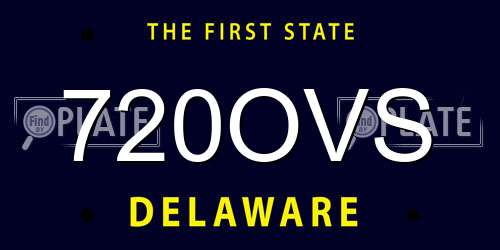 720OVS Delaware License Plate