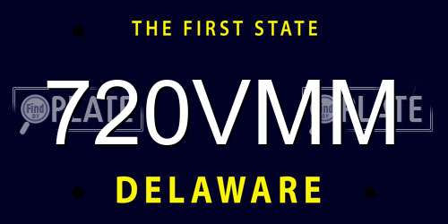 720VMM Delaware License Plate
