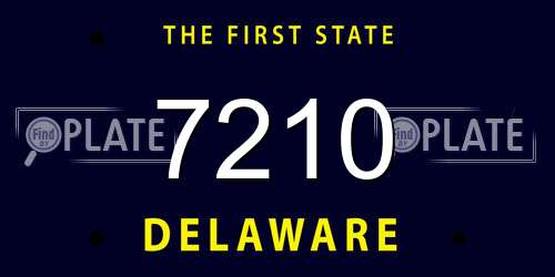 7210 Delaware License Plate