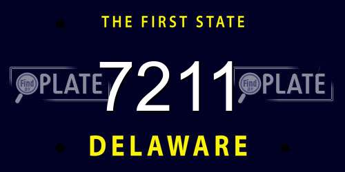 7211 Delaware License Plate