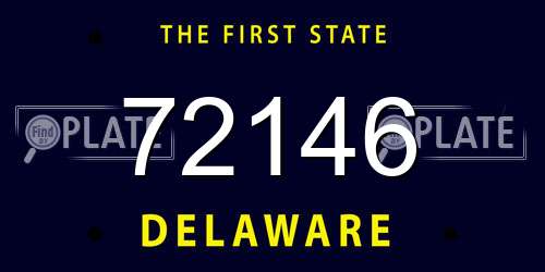 72146 Delaware License Plate