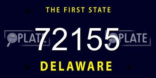 72155 Delaware License Plate