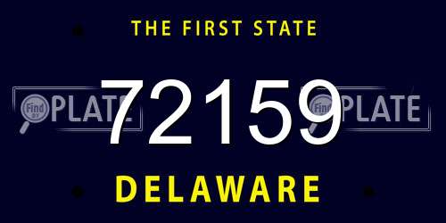 72159 Delaware License Plate