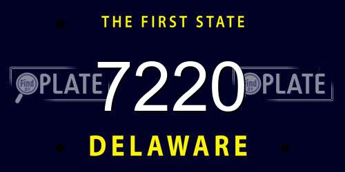 7220 Delaware License Plate