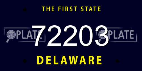 72203 Delaware License Plate