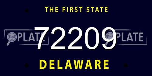 72209 Delaware License Plate