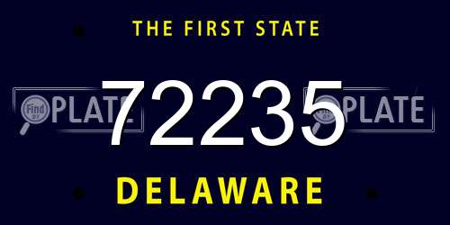 72235 Delaware License Plate
