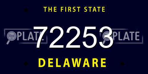 72253 Delaware License Plate