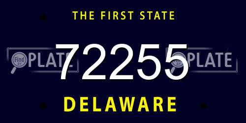 72255 Delaware License Plate