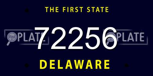 72256 Delaware License Plate