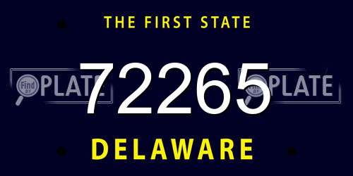 72265 Delaware License Plate