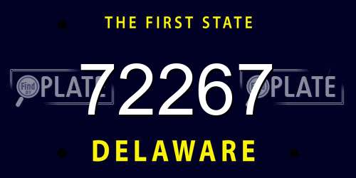 72267 Delaware License Plate