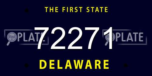 72271 Delaware License Plate