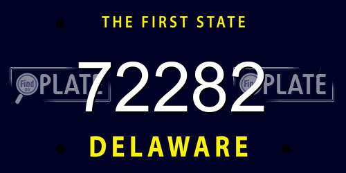 72282 Delaware License Plate