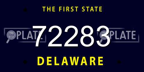 72283 Delaware License Plate