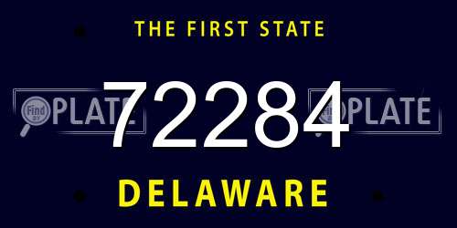 72284 Delaware License Plate