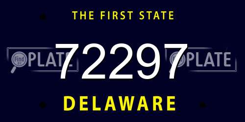 72297 Delaware License Plate