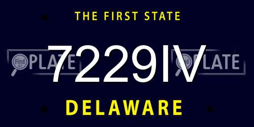7229IV Delaware License Plate