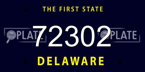 72302 Delaware License Plate