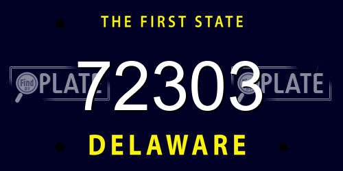 72303 Delaware License Plate