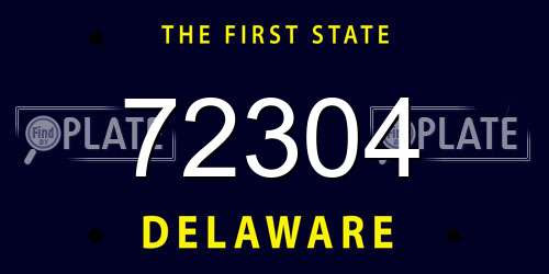 72304 Delaware License Plate