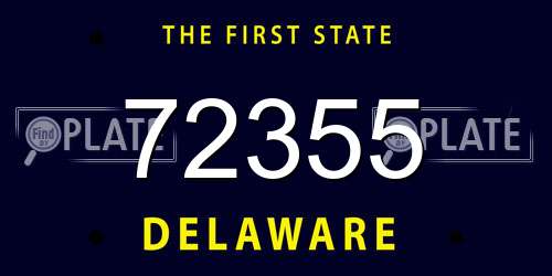 72355 Delaware License Plate