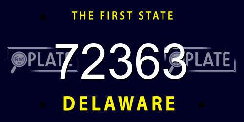 72363 Delaware License Plate