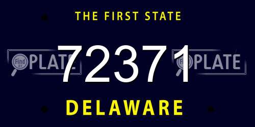 72371 Delaware License Plate