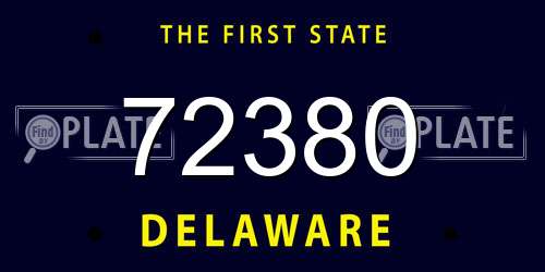 72380 Delaware License Plate