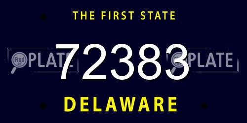 72383 Delaware License Plate