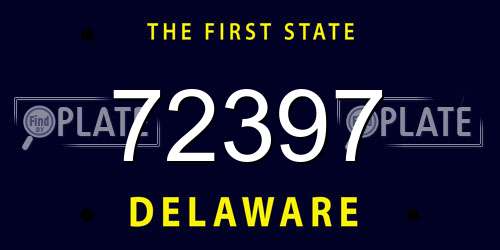 72397 Delaware License Plate