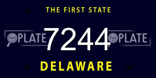 7244 Delaware License Plate